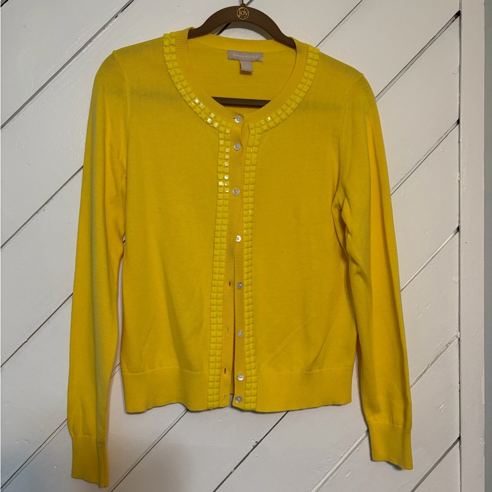 Banana Republic Vibrant Yellow Cardigan